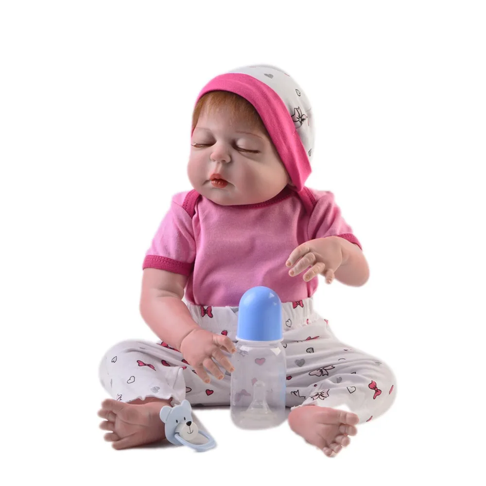 

55cm Full Silicone Body Reborn Baby Doll Toy For Girl Vinyl Newborn Princess Babies Bebe Bathe Accompanying Toy Birthday Gift