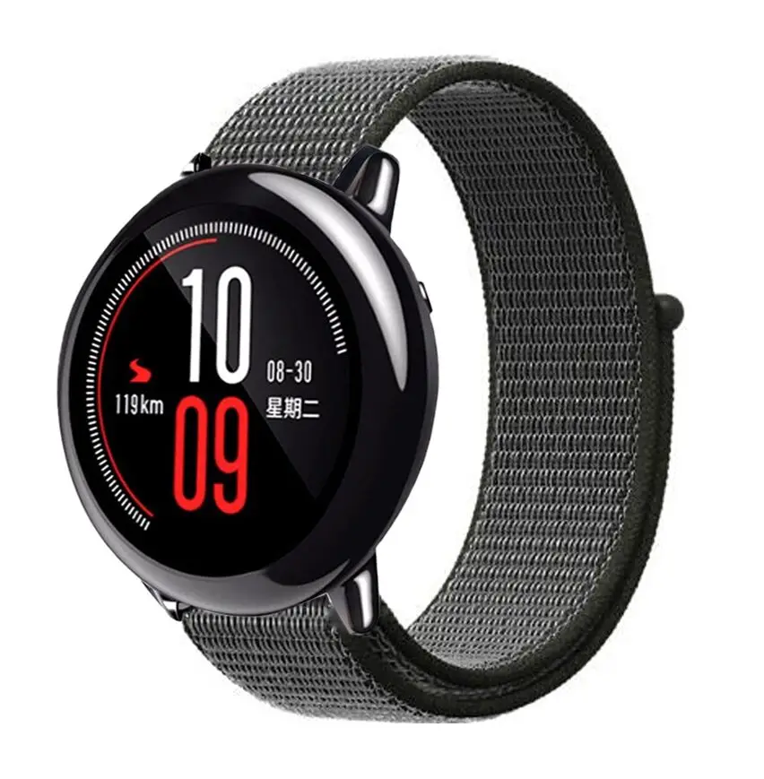 Новый цветной нейлоновый ремешок для часов 22 мм 20 Samsung Gear S3 S2 Sport Galaxy Watch 46 42 Huami Amazfit