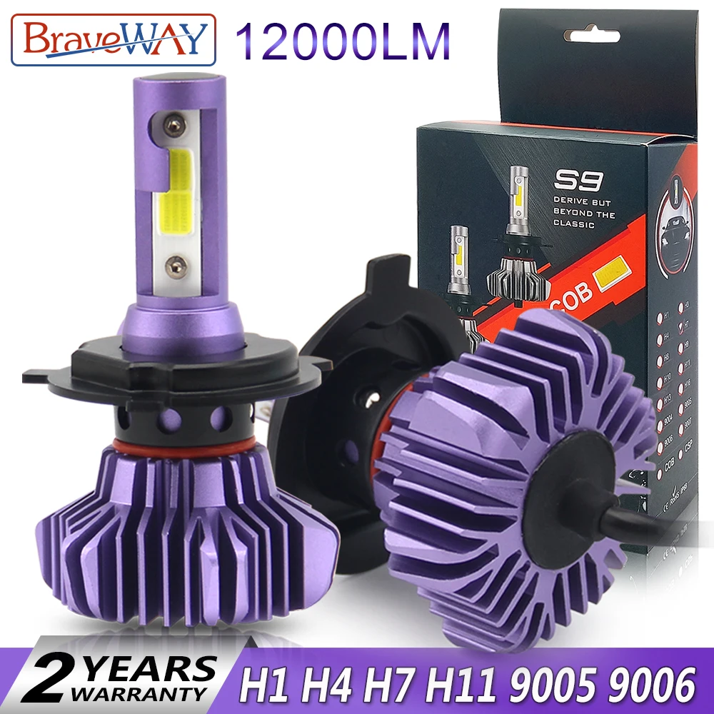 BraveWay Led Headlight for Auto Led Ice Bulb Car Led Light H4 H7 H11 9005 9006 HB3 BH4 H1 Automobile Diode Lamps H7 LED Bulb H4 BraveWay Led Headlight for Auto Led Ice Bulb Car Led Light H4 H7 H11 9005 9006 HB3 BH4 H1 Automobile Diode Lamps H7 LED Bulb H4