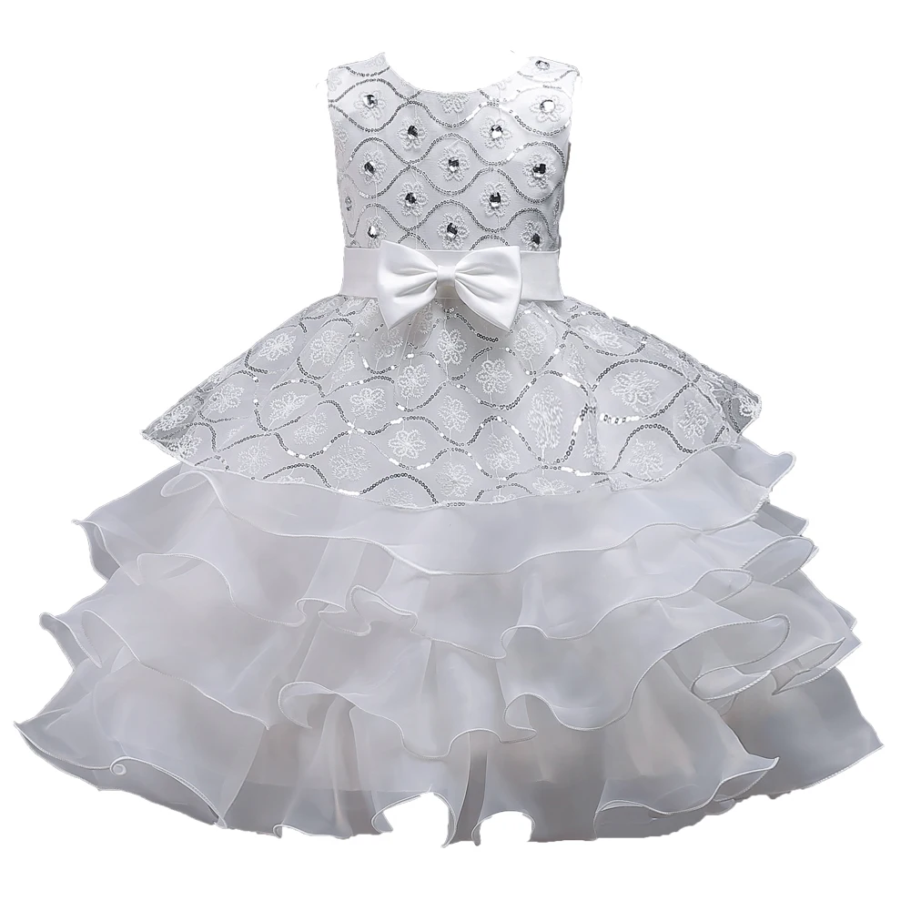 

New Arrival Crystal Junior Party Dresses for Girls Children Kids-gowns White Lavender Blue Hot Pink Wedding Dress for Girl Kids