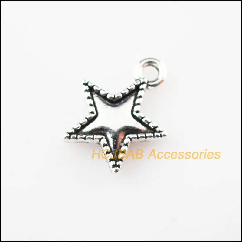 

16 New Tiny Lovely Star Tibetan Silver Tone Charms Pendants 12.5x15mm
