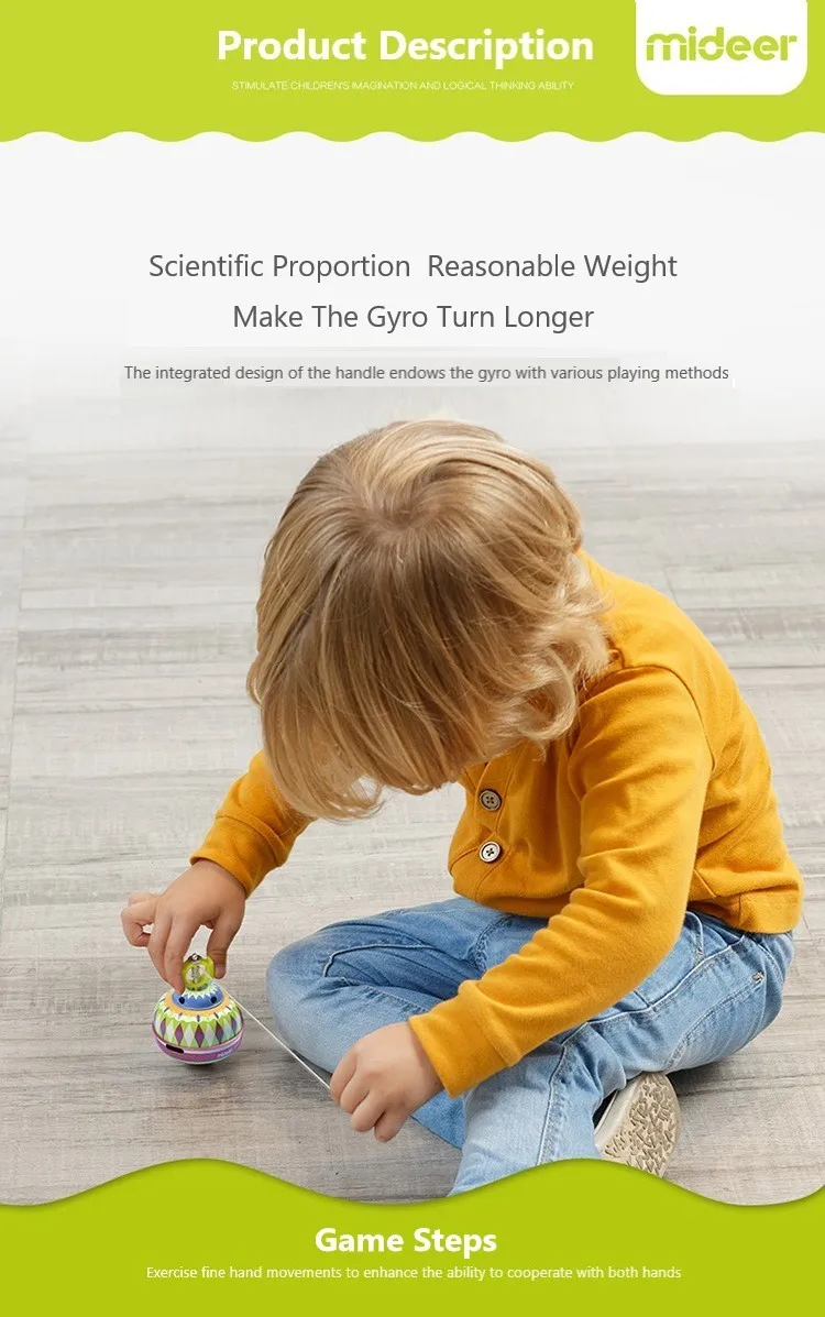 Спиннинг Топ листовой металл проволока рисунок гироскоп нажатие вращающийся Повседневный интерактивный классические обучающие игрушки для детей мальчиков