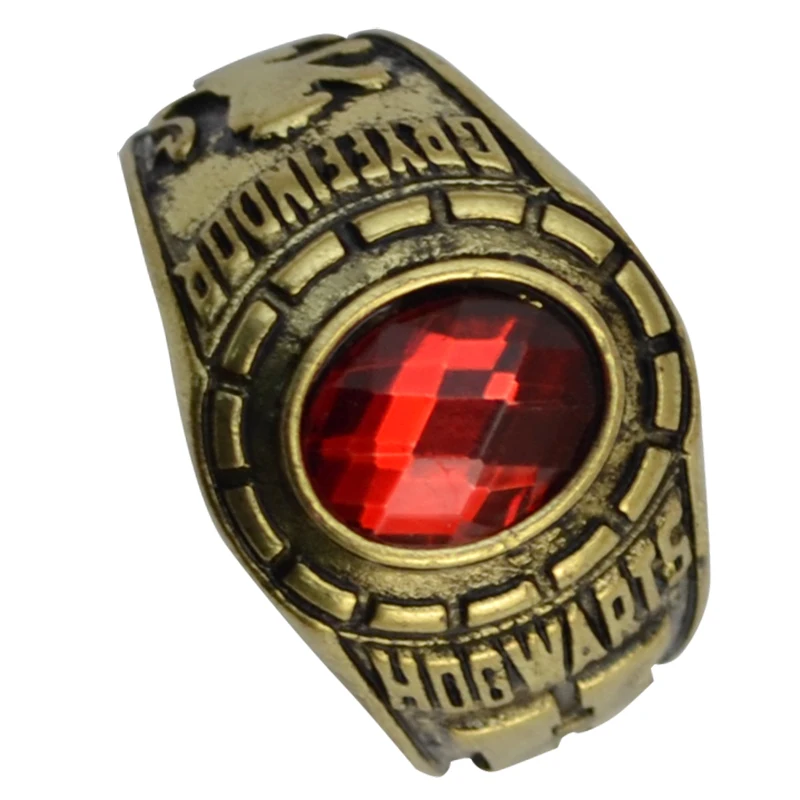 Harry Potter casas de Hogwarts Gryffindor roja tallada oro de época de moda anillos de dedo para mujeres joyería envío gratuito|ring jade|ring purplering nose ring - AliExpress
