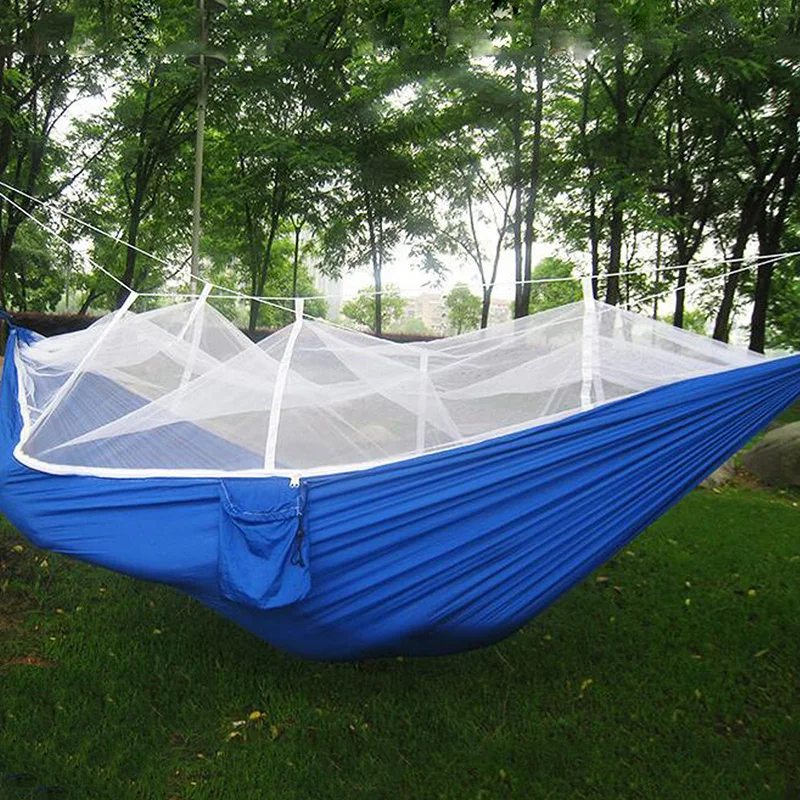 Портативный гамак двойной/один сложенный человек в сумке комаров Hamac крюк подвесной кровать для кемпинга дорожные наборы открытый кемпинг