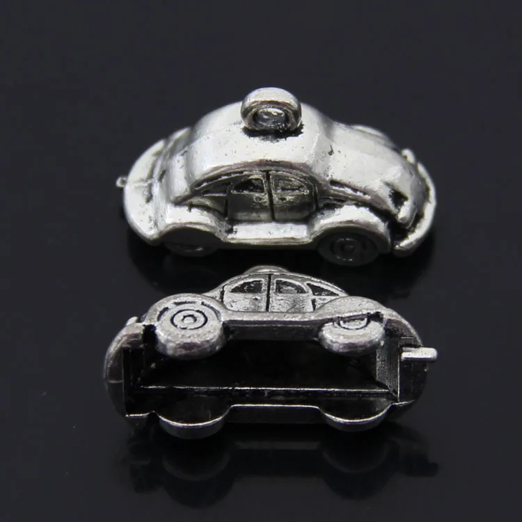 

10pcs--15x24mm Antique silver tone Car pendant