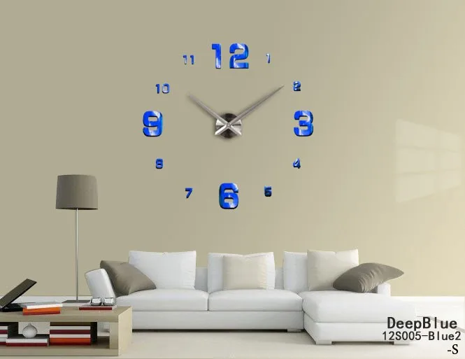 Модные 3D новые продажи настенные часы reloj de pared 3d diy акриловые зеркальные наклейки кварцевые современные украшения дома