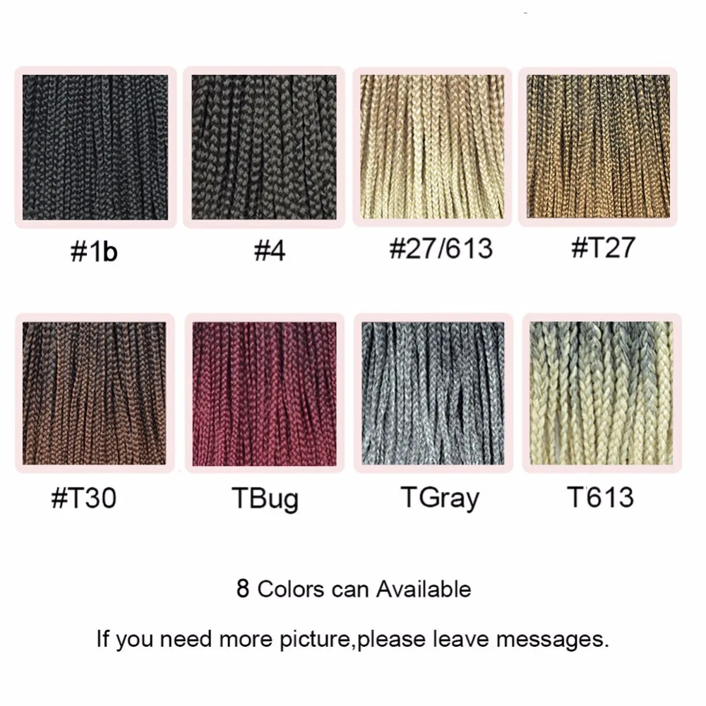 Chorliss Box Braids Crochet Hair Extensions Ombre Braiding Hair Bulk Crochet Braids Blonde Grey Bug Synthetic Extensions