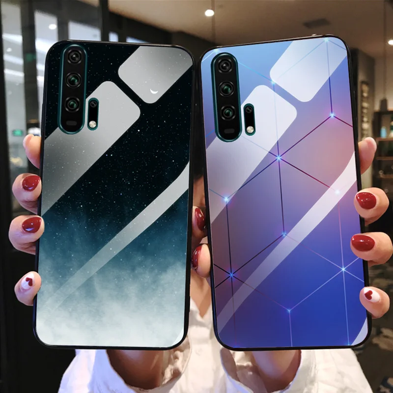 Чехол из закаленного стекла для Huawei Honor 9 10 20 Lite ударопрочный глянцевый чехол 10i 20i