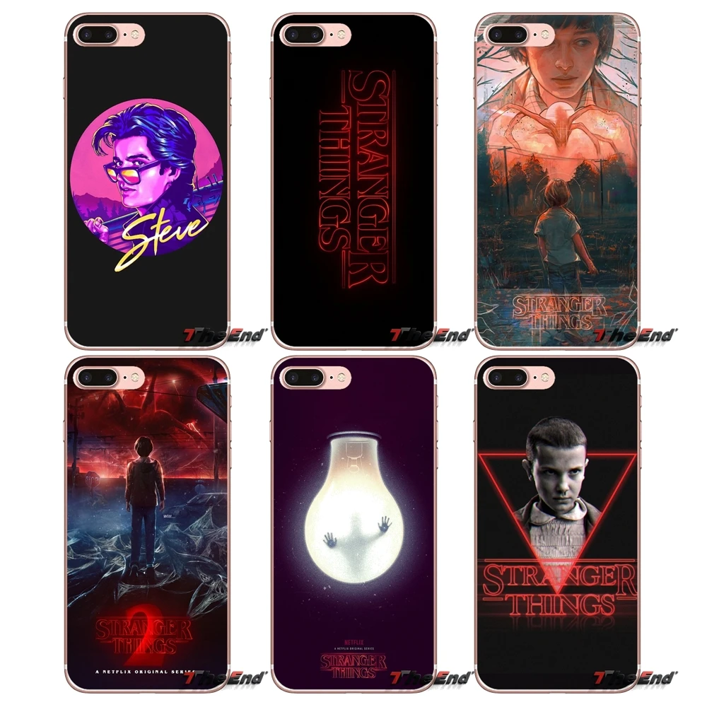 

For iPhone X 4 4S 5 5S 5C SE 6 6S 7 8 Plus Samsung Galaxy J1 J3 J5 J7 A3 A5 2016 2017 stranger things art Print TPU Cases Covers