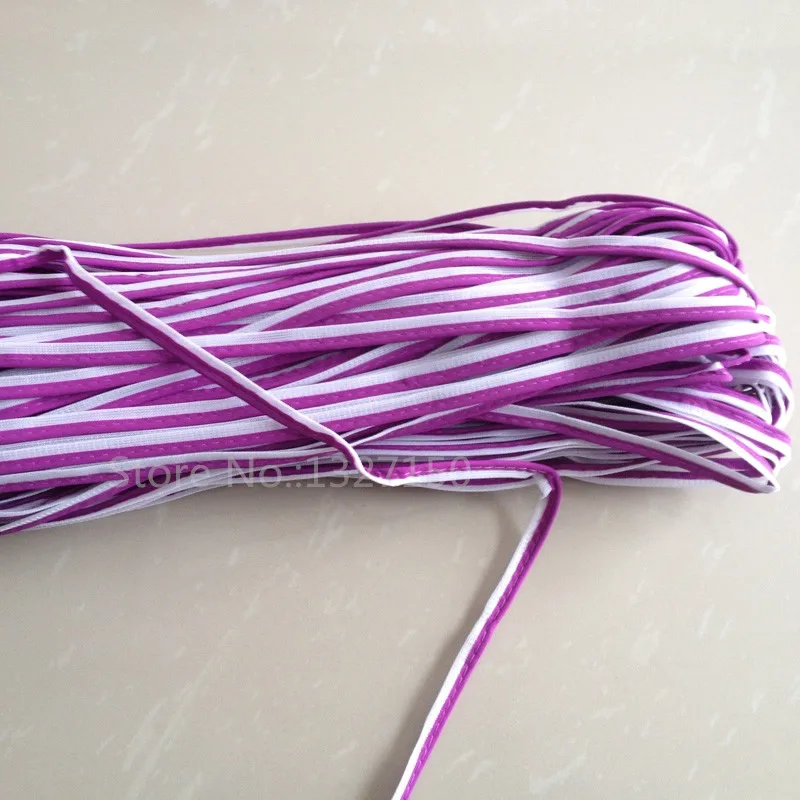 

10mmx50m Purple Reflective Piping Fabric Strip Edging Braid Trim Tape Sew On for Clothes Bag Cap Pants