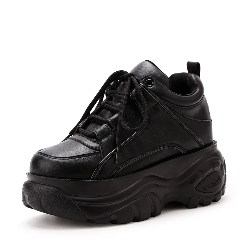 Tanie Nowy na co dzień sport kobiet buty jesień zima moda marka wysokiej top damskie buty z grubej podeszwy zwiększyć wygodne damskie botki