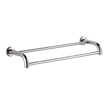 

Stainless Steel tower Bar Anti-rust Bathroom Washroom Towel Rack Shelf Holder Wall Mounted Space-saving Double Rod Household