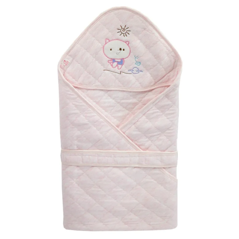 Летнее Детское одеяло; хлопковое дышащее одеяло для младенцев; Пеленальное Одеяло для новорожденных; спальный мешок с капюшоном; постельное белье Parisarc; одеяло s - Цвет: 90CM I