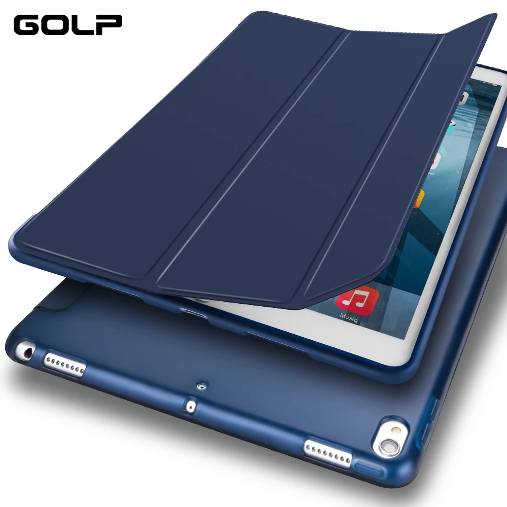 

Cover for iPad Mini 5 2019 case , GOLP Magnetic PU Leather Smart Cover Hard PC Protective Back Flip Case for iPad Mini 4 5