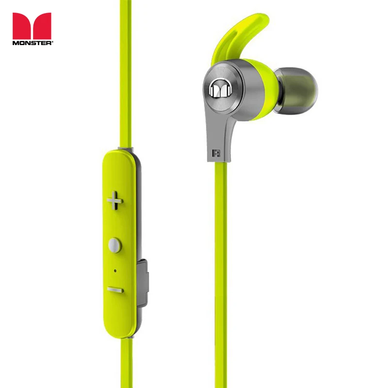 

Original Monster iSport Achieve In-ear Wireless Bluetooth Earphone ControlTalk Mic Durable and Sweatproof Headphone 5H Play Time