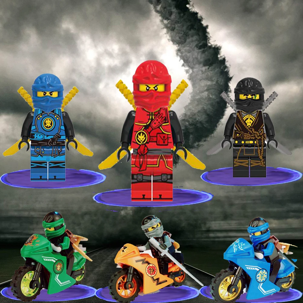 

legoed ninjago mini bricks figures set slime ninja MOTO Building Blocks playmobil original model brinquedos enlighten gift toys