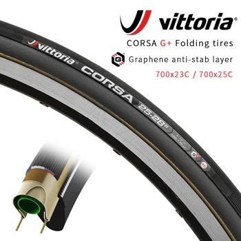 

Vittoria Corsa G+ Graphene Road bike tires 700 x 23c /25c Folding tires Stab-proof tubular tire 1 tire