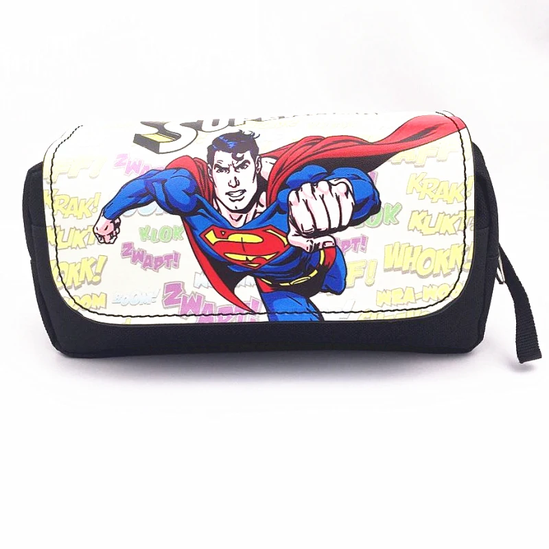 dc marvel портативная косметичка Студенческие карандаши Сумки Человек-паук и Супермен cion сумочки