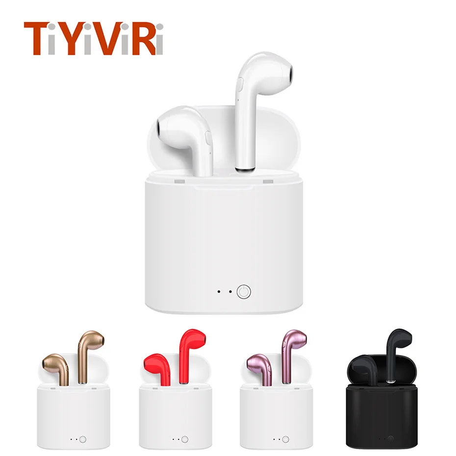 Mini Wireless Bluetooth 4.2 Earphone For Mobile Phone In-Ear With Charging Box For Music Sport Noise Cancelling With Microphone raxfly earphone for iphone xiaomi samsung huawei 3 5mm mobile phone in ear clear music earphone noise cancel earbud microphone