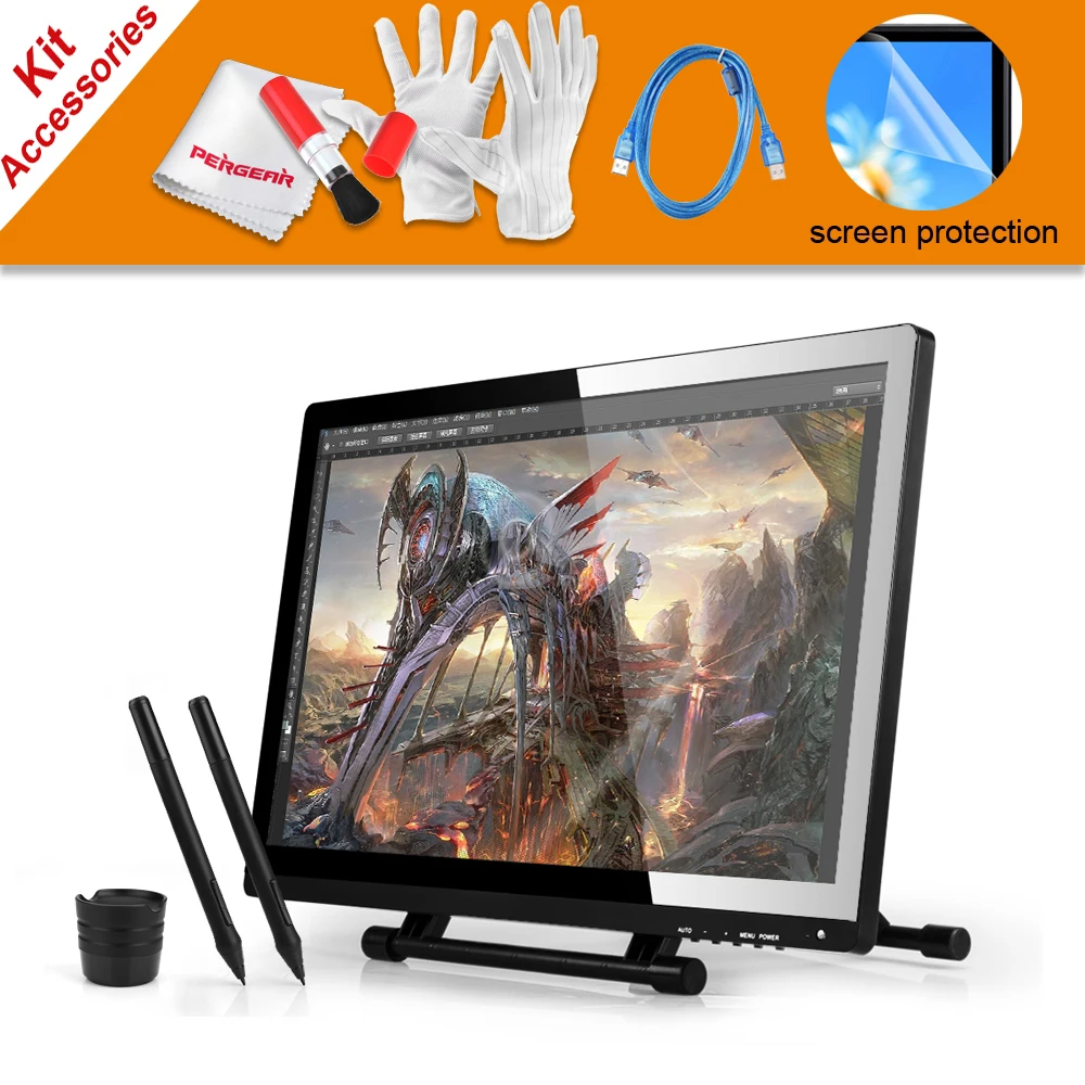 2 Pens UGEE 21 5 IPS UG2150 Graphic font b Drawing b font font b Tablet