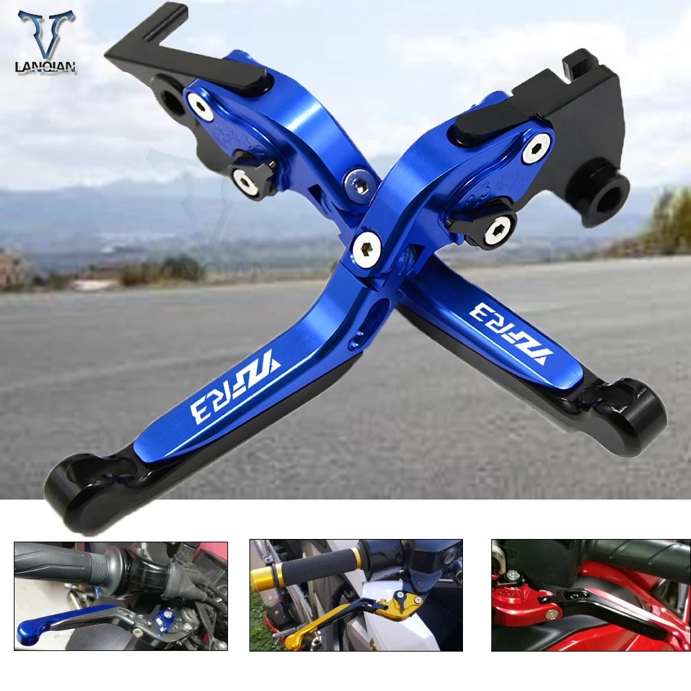 Logo YZFR3 For Yamaha YZF R3 R25 MT-03 2015 2016 2017 CNC Adjustable Brake Clutch Levers Motorcycle Accessories Motobike brakes