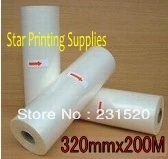 Глянцевая Горячая рулонная припрессовка плёнки 3 рулона для ламинатора 320 мм x 200 м/рулон