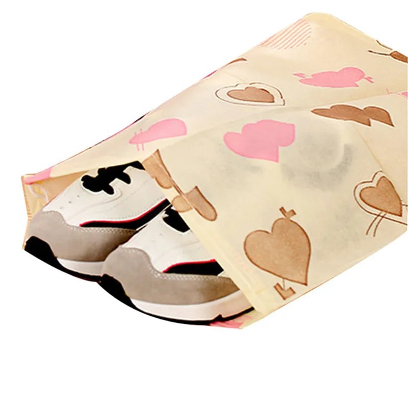 

Portable Organizer Bag Five Color Printing Shoes Bag Portable Travel Storage Pouch Drawstring Dustproof Shoes Storage Boxes