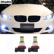2x H11 H8 светодио дный samsung 4014SMD проектор Туман света DRL 10 Вт для BMW 3/5 серии 328i 335i E39 525 530 535 E46 E61 E90 E92 E93