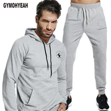 GYMOHYEAH осенний спортивный костюм, мужские повседневные комплекты, мужская толстовка с длинным рукавом, штаны с буквенным принтом, Повседневная Уличная одежда, костюм для фитнеса