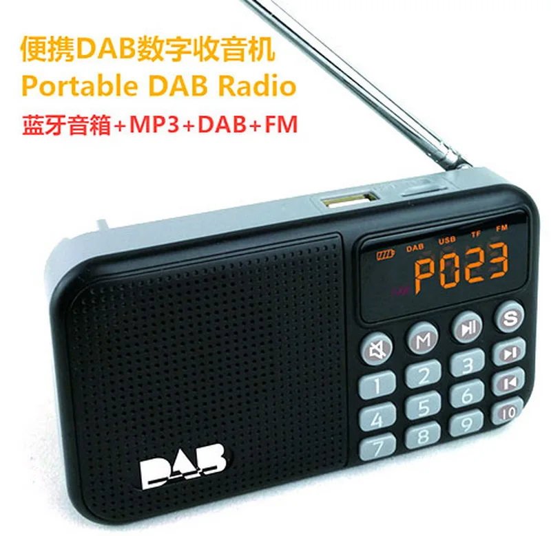 Bluetooth BT 4,0 динамик цифровой радио портативный FM приемник Мини DAB/DAB+ 3 Вт TF карта U диск MP3 музыкальный плеер