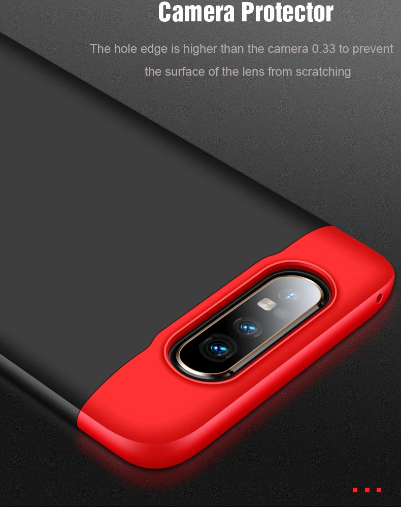 Для samsung Galaxy A80 чехол Vpower Three-In-One 360 полная защита Пластиковые чехлы для samsung Galaxy A80 чехлы для телефонов