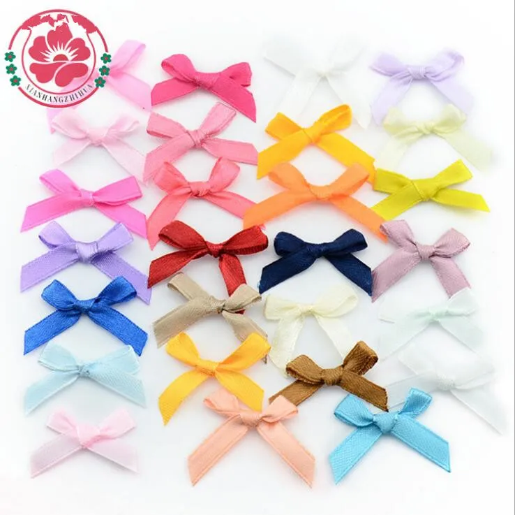

20pcs/lot Wholesale Handmade DIY Pre Tied Satin Ribbon Gift Package Bow Wedding Scrapbooking Embellishment Crafts Accessory
