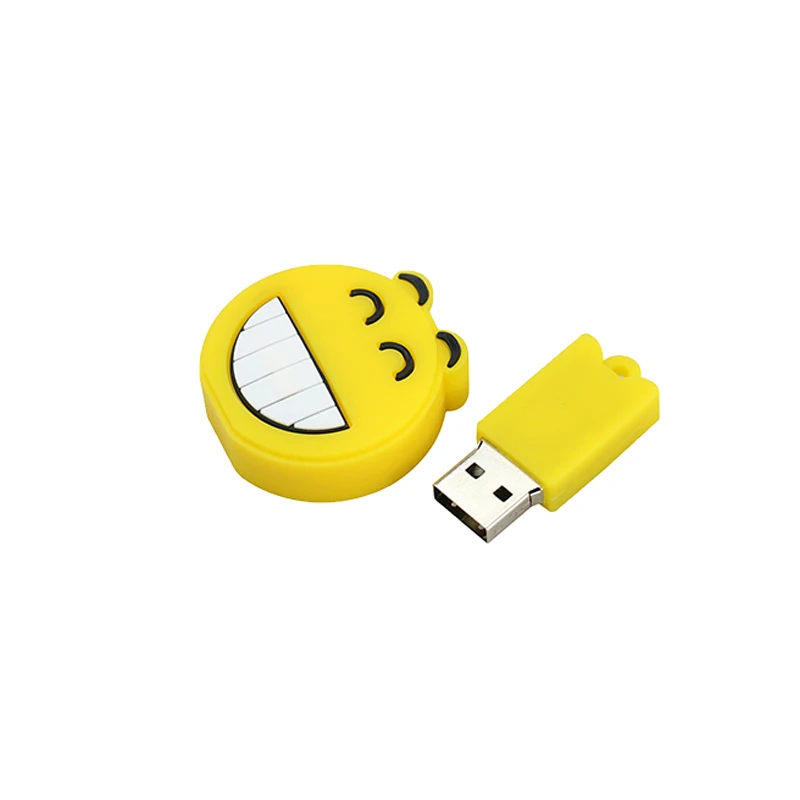 Милый мультяшный флеш накопитель со смайликом 4 ГБ 8 16 флешка Usb 64 32 реальная