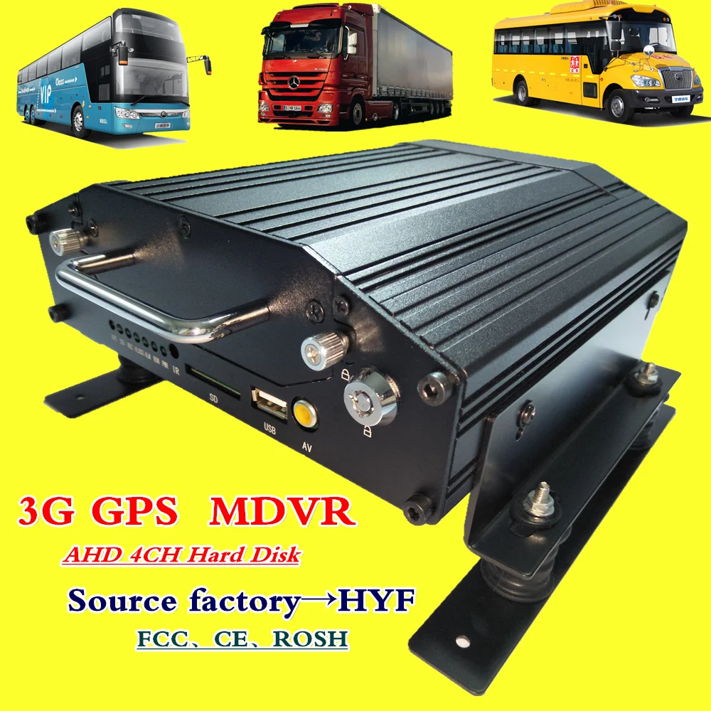 HD Quad 4G/GPS позиционирование Автомобильный видеорегистратор для грузовика HDD 360