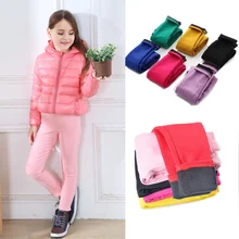 

Kids Winter Pants For Girls Leggings Children Candy Color Velvet Thickening Girls Trousers Warm Toddler Girl Winter Clothes