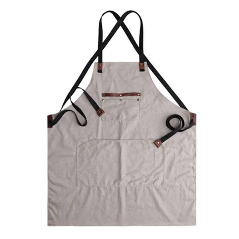 Canvas Apron Crossback Cotton Straps E7-1