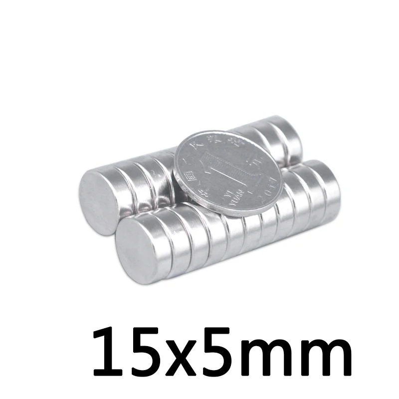 

10Pcs 15x5 mm Cylinder neodymium magnet 15 mm*5 mm strong rare earth magnets round NdFeB permanent magnetic Dia 15X5 mm