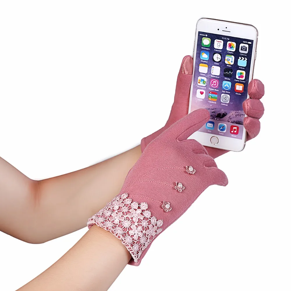 Girl Women's Winter Gloves Touch Screen Lady's fashion Gloves Thick