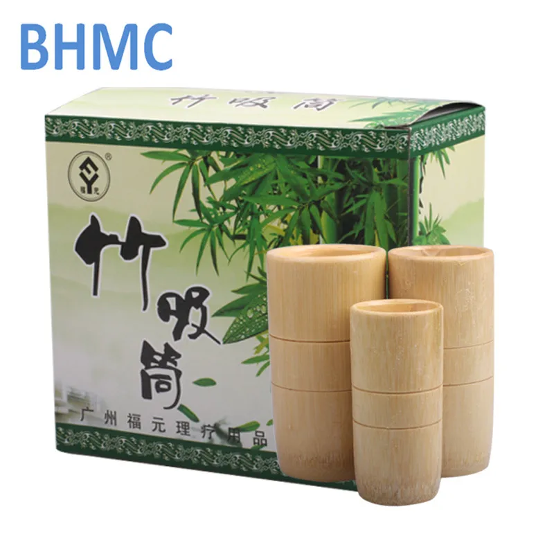 3PCS Hand made Bamboo Pot Tube Fire Cupping Set Kit Jar Vacuum