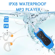 High Quality Mp3 Player 4GB IPX8 Waterproof Swimming MP3 For Summer Diving Outdoor Sport FM Radio Music Player With Earphone