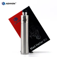 100% Authentic Mechnical Kit Mad Hatter Mini Kit Silver 22mm Mad Hatter Mini Kit Fit for Single 18650 Battery Mech Kit By Advken