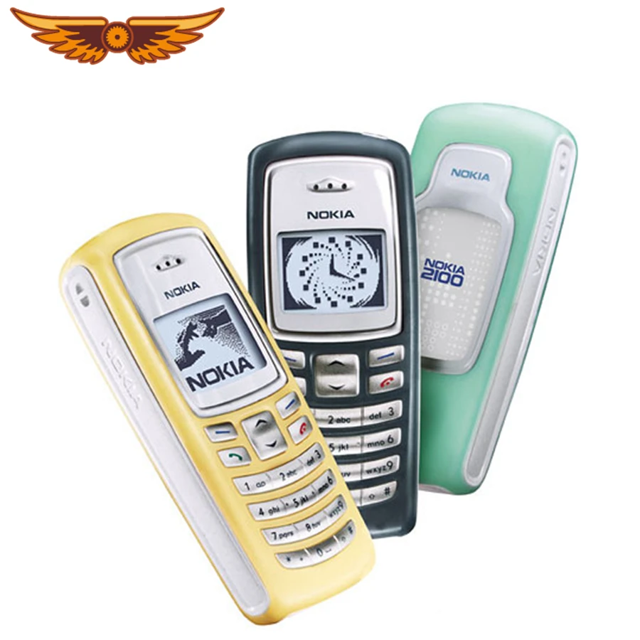 Разблокированный дешевый Восстановленный сотовый телефон Nokia 2100 2G GSM оригинал