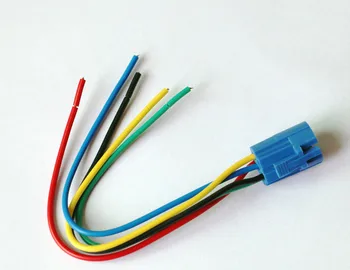 

5pcs 16mm Metal Push Button Switch For GQ16 LED Power Plug With 5 Wires Connectors 2.5A Cables Connector 14.5cm Cord Socket