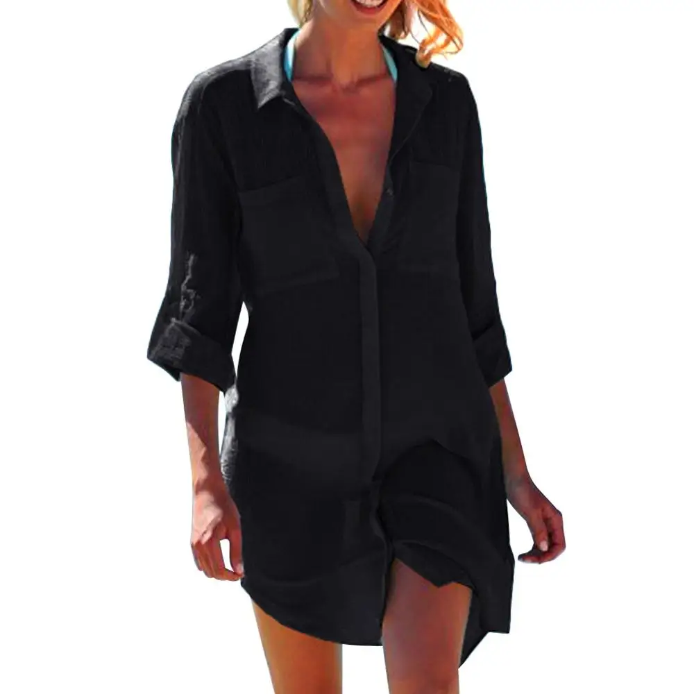 

Swimsuit Women Bikini Cover Up Sexy Beach Cover Up Chiffon Long Dress Elegant Solid Beach Summer Bathing Suit tunic kaftan