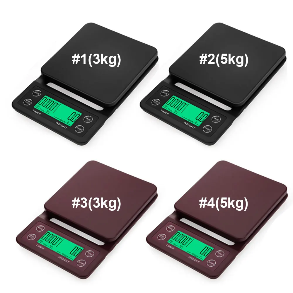 3 кг/0,1 г ЖК-цифровые весы для кофе 5 кг/0,1 г портативные мини-весы электронный таймер кухня кофе Еда весы черный коричневый