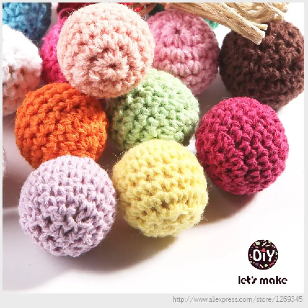 Круглые деревянные бусины для вязания крючком 50 шт./лот 20 мм|beaded crochet|ball balllot lot |
