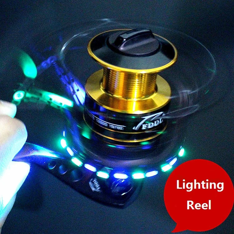 

Patented Rotate to Lighting Spinning Reel 3000 5000 Size, 10+1BB, 5.1:1 , Aluminium Spool.