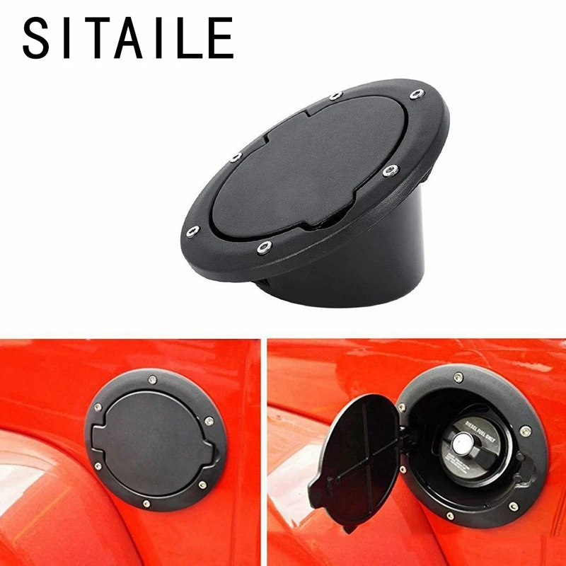 

SITAILE Gas Tank Cap Cover Fuel Filler Door for 07-16 Jeep Wrangler JK Accessories ABS Gas Cap Exterior Decoration Car Styling