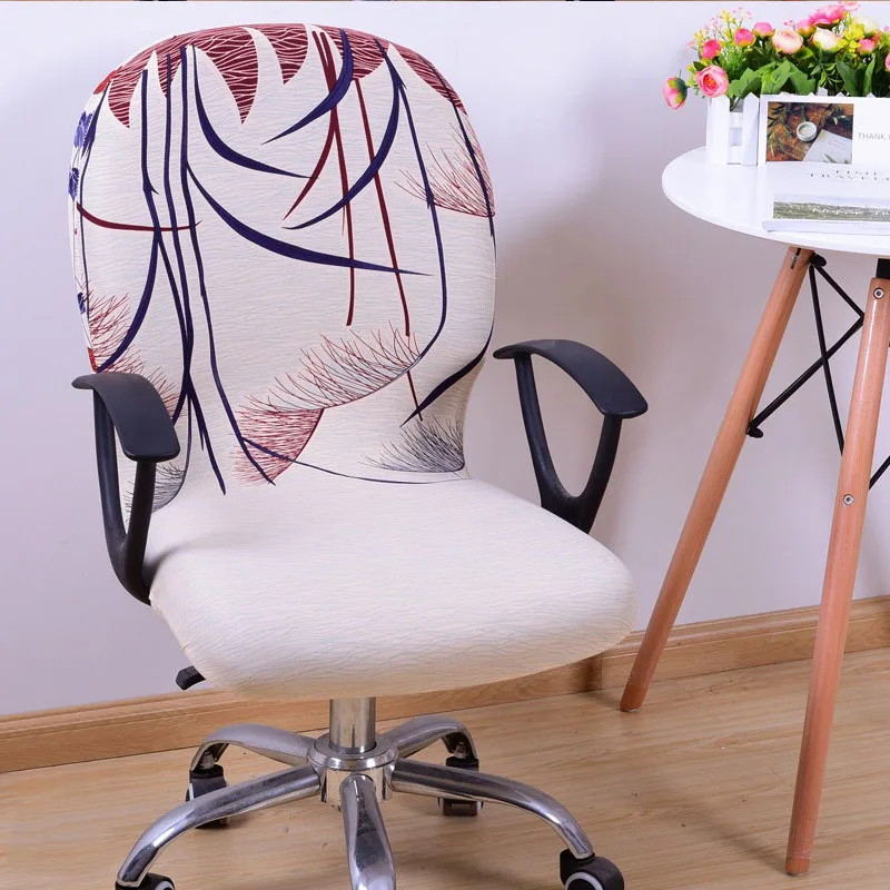 Поворотный Чехол для стула растягивающийся съемный компьютерный офисный моющийся вращающийся подъемник LBShipping - Цвет: 4
