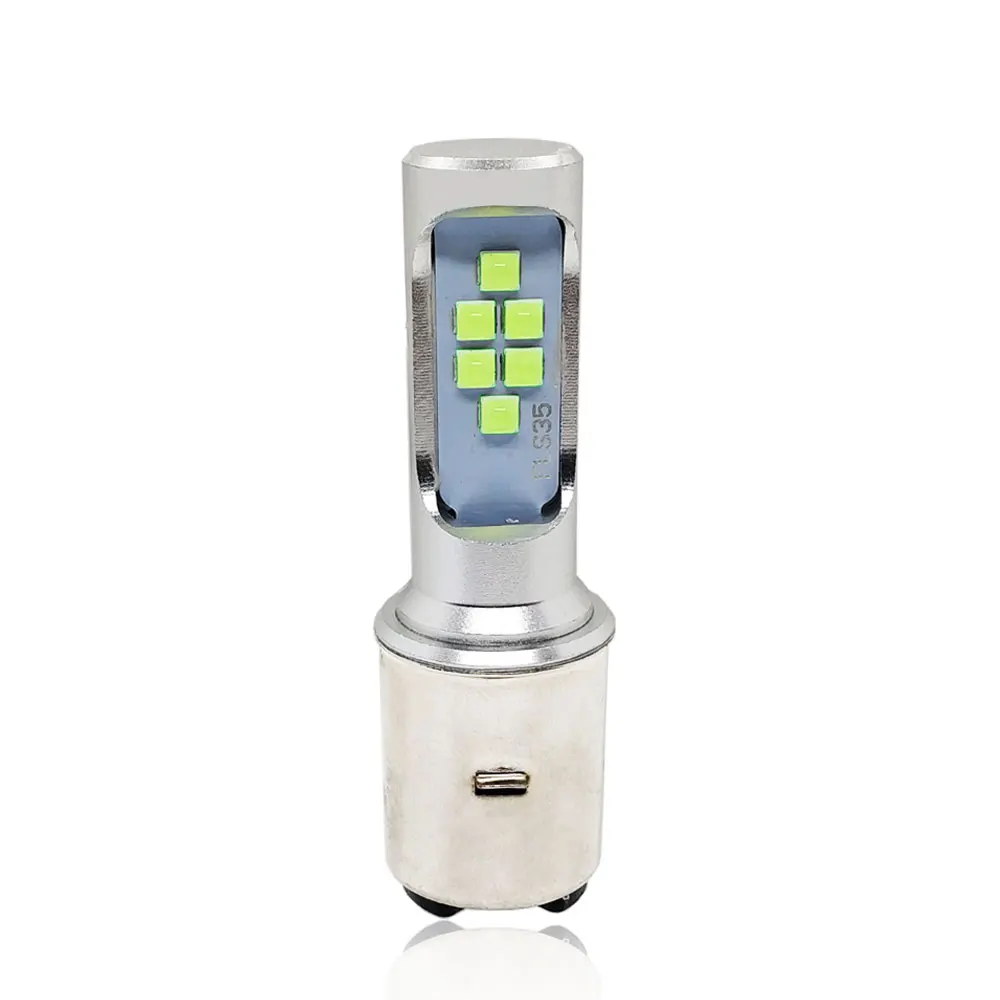 Фара для мотоцикла H6 BA20D светодиодный Canbus 12SMD 1200LM Дальний свет фара скутера